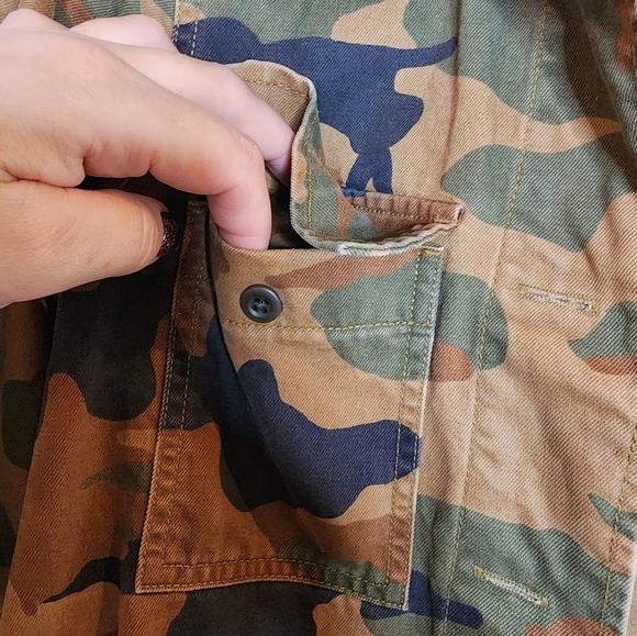Madewell Northward Cropped Army Jacket in Cottontail Camo: Sherpa Edition. XXS. - Picture 7 of 16
